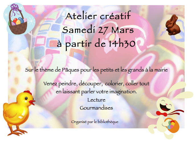 Atelier créatif de Pâques