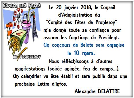 COMITÉ des FÊTES... 2018