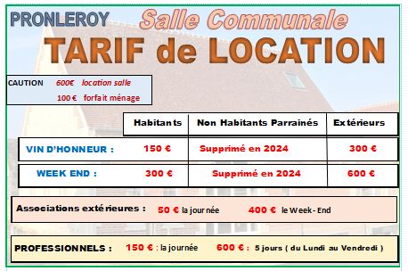 Location de la Salle Communale Location de la Salle Communale