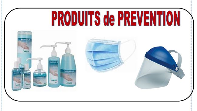 Achat de produits de PREVENTION virus COVID 19
