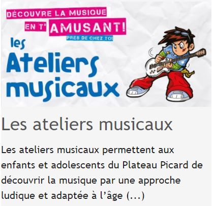 ATELIERS MUSICAUX Préinscriptions 2021-2022