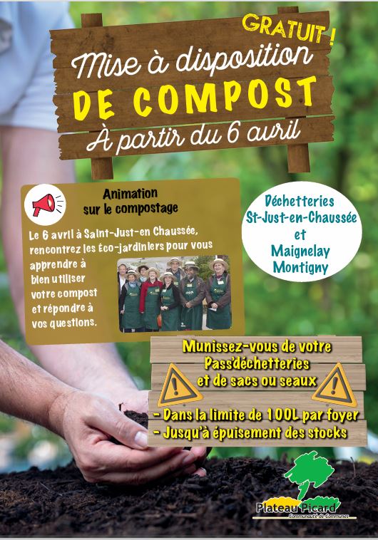 Distribution de Compost à partir du 6 Avril