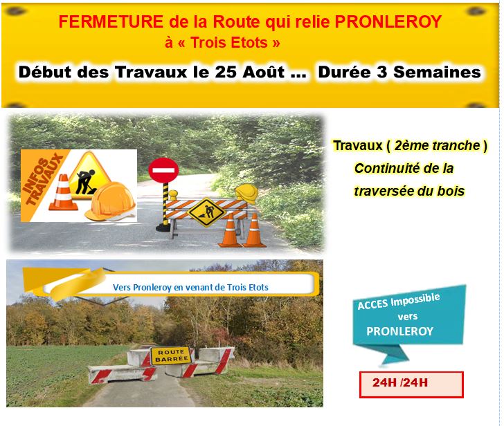 Modification Début des travaux le 25 Aout 2025