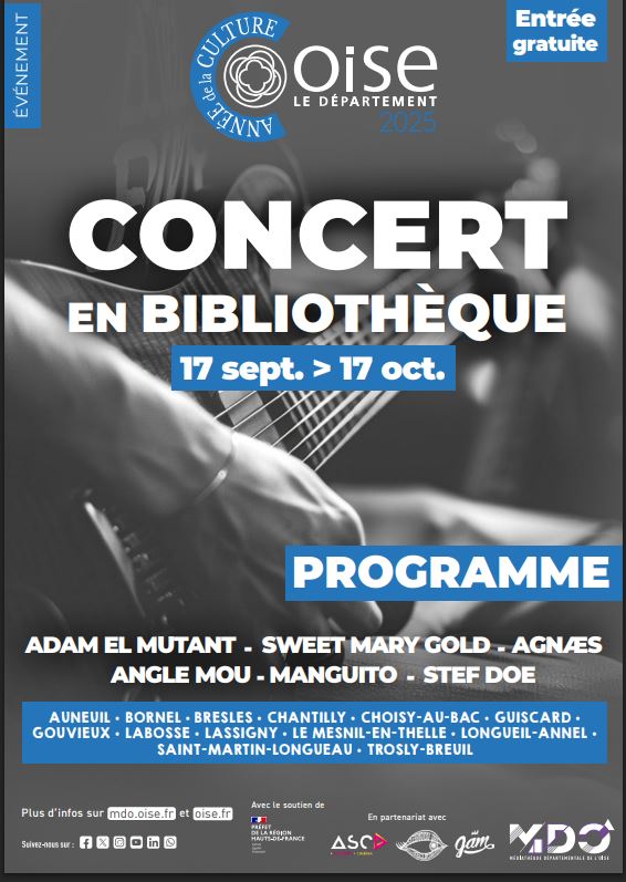 CONCERT en BIBLIOTHEQUE du 17 Septembre au 17 Octobre