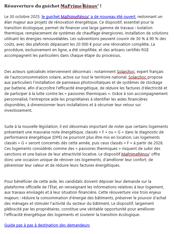 Ma PRIM RENOV Retour