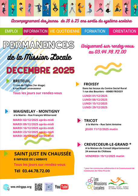 Permanence MISSION LOCALE de Décembre 2025