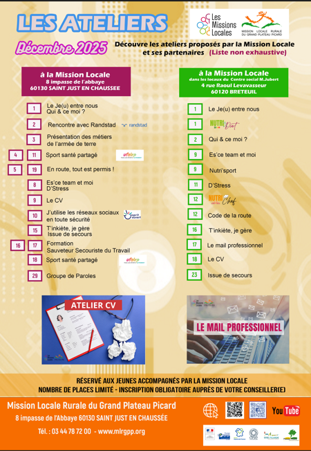 Permanence MISSION LOCALE de Décembre 2025