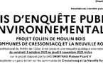 ENQUETTE PUBLIQUE Projet EOLIEN