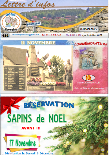 https://www.pronleroy.com/docs/lettreinfo/Lettre%20INFOS%20Novembre%202025%20A4.pdf