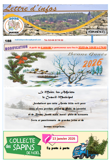 https://www.pronleroy.com/docs/lettreinfo/Lettre%20INFOS%20JANVIER%202026.pdf